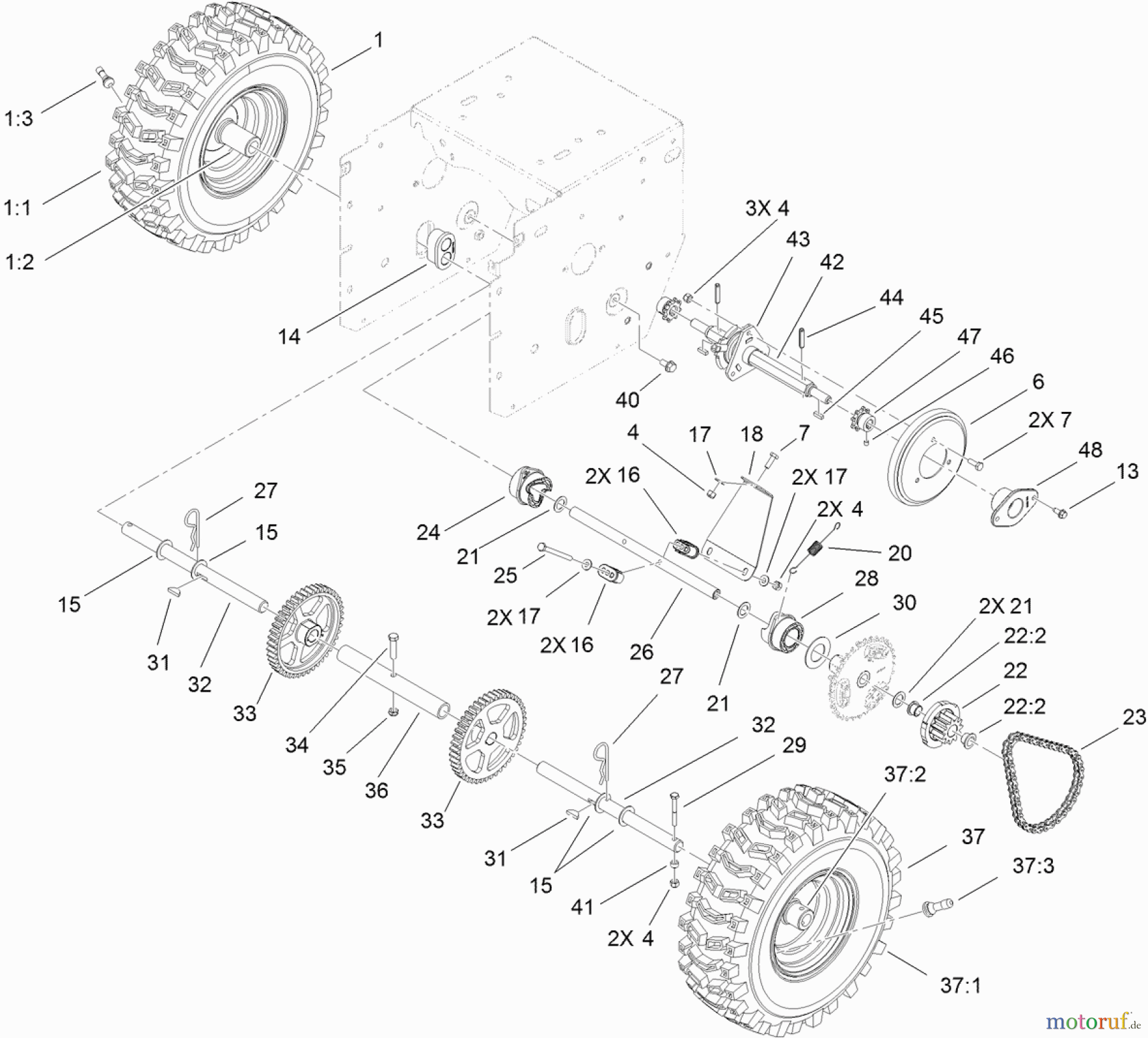  Toro Neu Snow Blowers/Snow Throwers Seite 2 38624W (826 OXE) - Toro Power Max 826 OXE Snowthrower, 2012 (SN 312000001-312008458) WHEEL CLUTCH ASSEMBLY