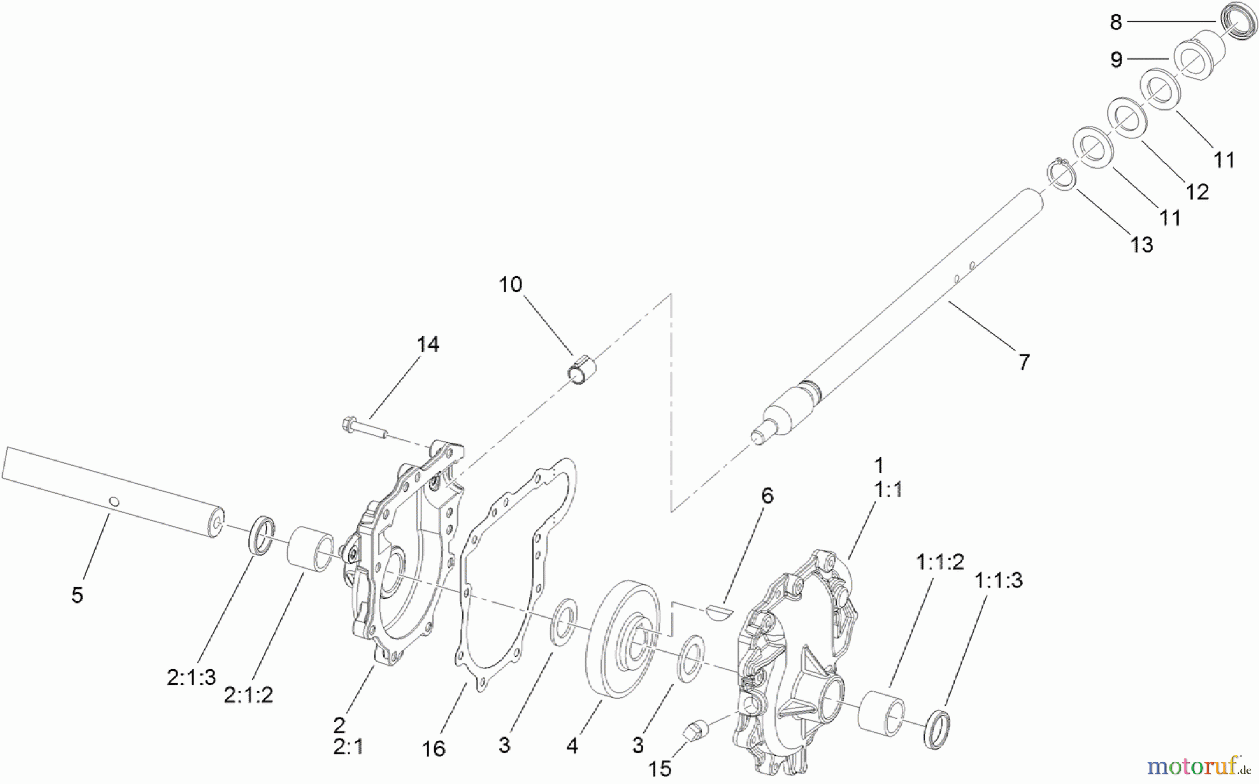  Toro Neu Snow Blowers/Snow Throwers Seite 2 38629 (826 OE) - Toro Power Max 826 OE Snowthrower, 2013 (SN 313000001-313999999) 26 INCH AUGER GEARCASE ASSEMBLY NO. 108-7328