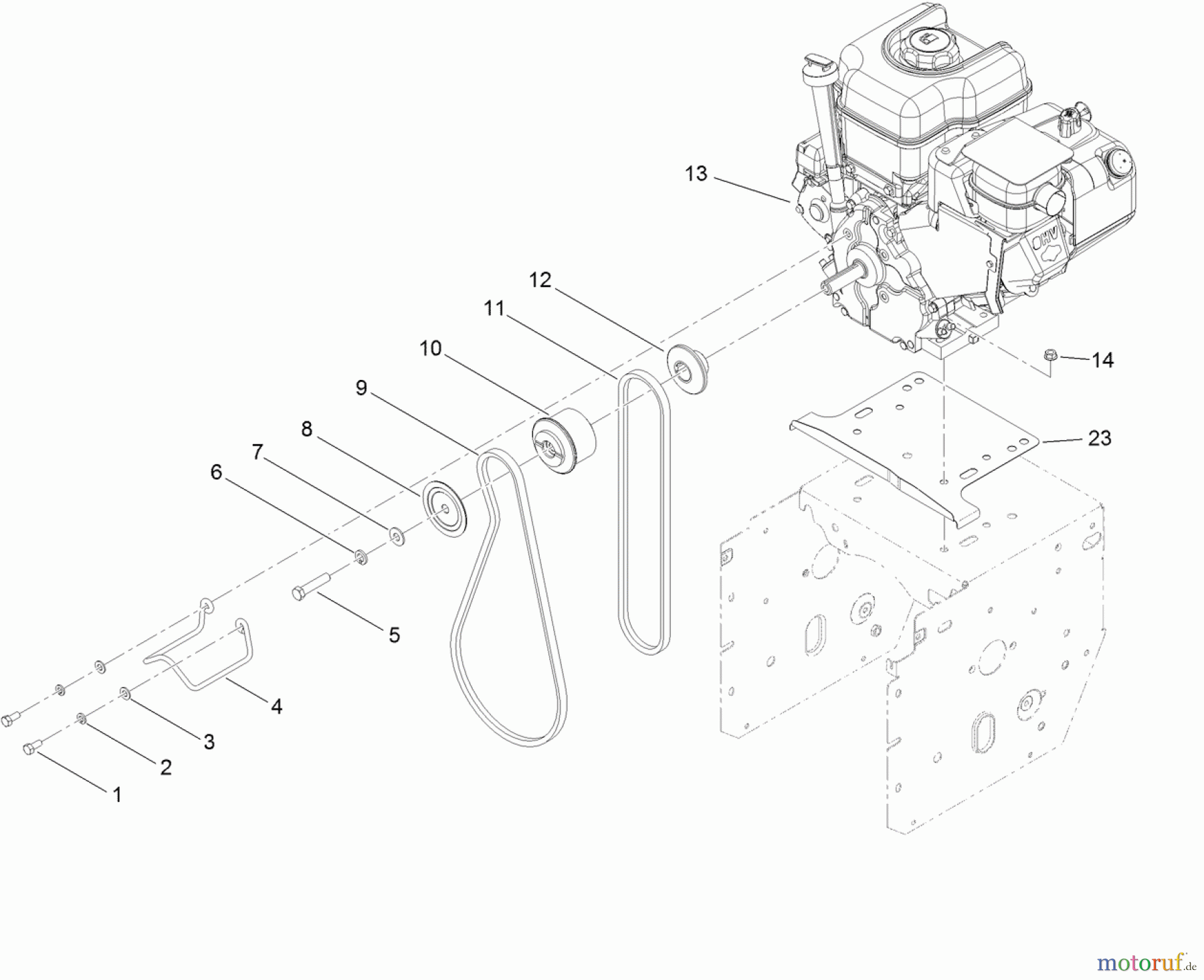  Toro Neu Snow Blowers/Snow Throwers Seite 2 38629 (826 OE) - Toro Power Max 826 OE Snowthrower, 2013 (SN 313000001-313999999) ENGINE ASSEMBLY