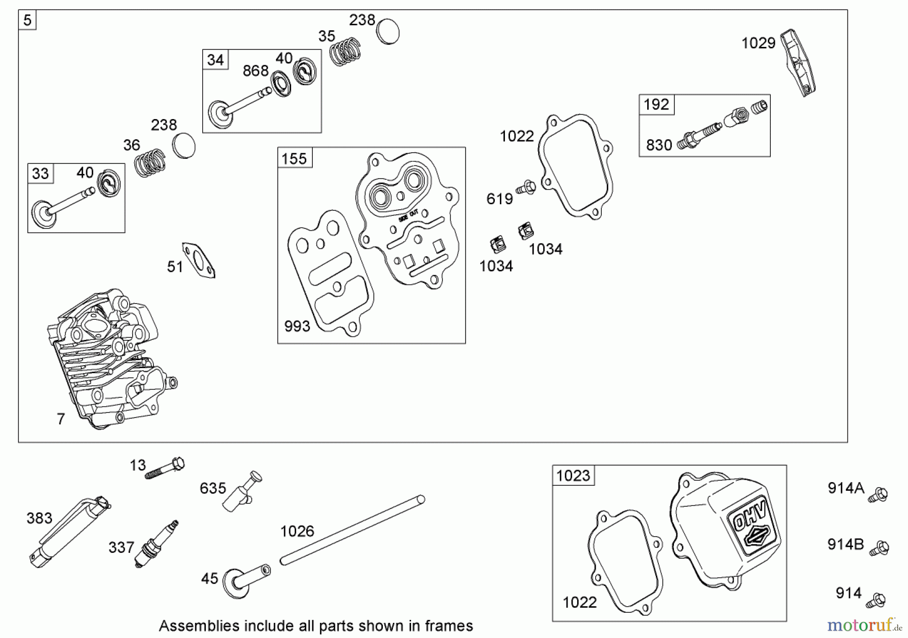  Toro Neu Snow Blowers/Snow Throwers Seite 2 38629C (826 OE) - Toro Power Max 826 OE Snowthrower, 2008 (280000001-280999999) CYLINDER HEAD ASSEMBLY BRIGGS AND STRATTON 15D104-0112-E1