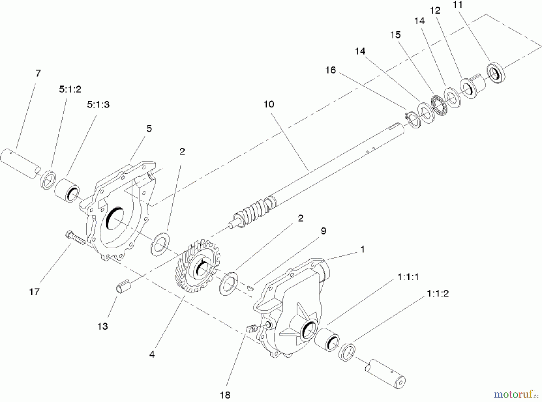  Toro Neu Snow Blowers/Snow Throwers Seite 2 38635 (828 LE) - Toro Power Max 828 LE Snowthrower, 2004 (240000001-240999999) 28 INCH AUGER GEARCASE ASSEMBLY NO. 106-7254