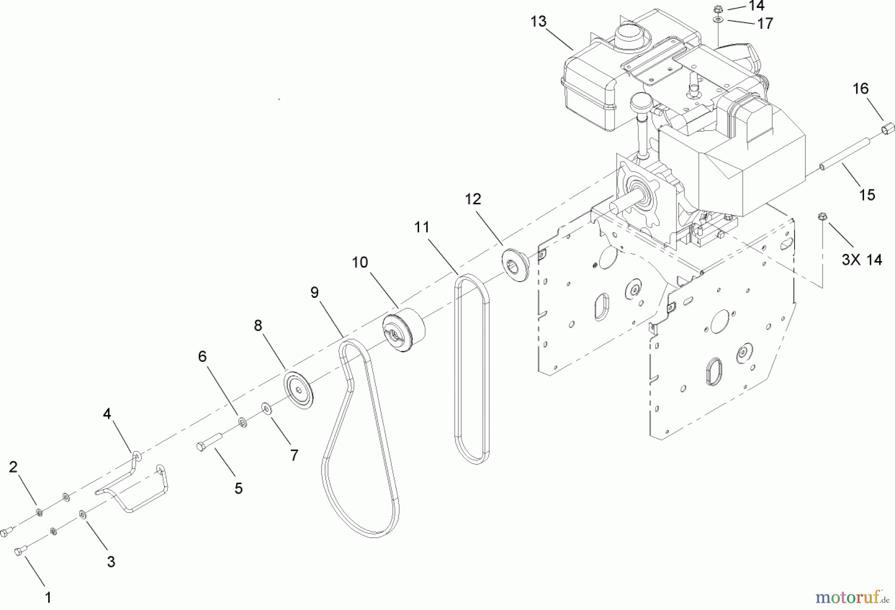  Toro Neu Snow Blowers/Snow Throwers Seite 2 38635 (828 LE) - Toro Power Max 828 LE Snowthrower, 2006 (260000001-260999999) ENGINE ASSEMBLY