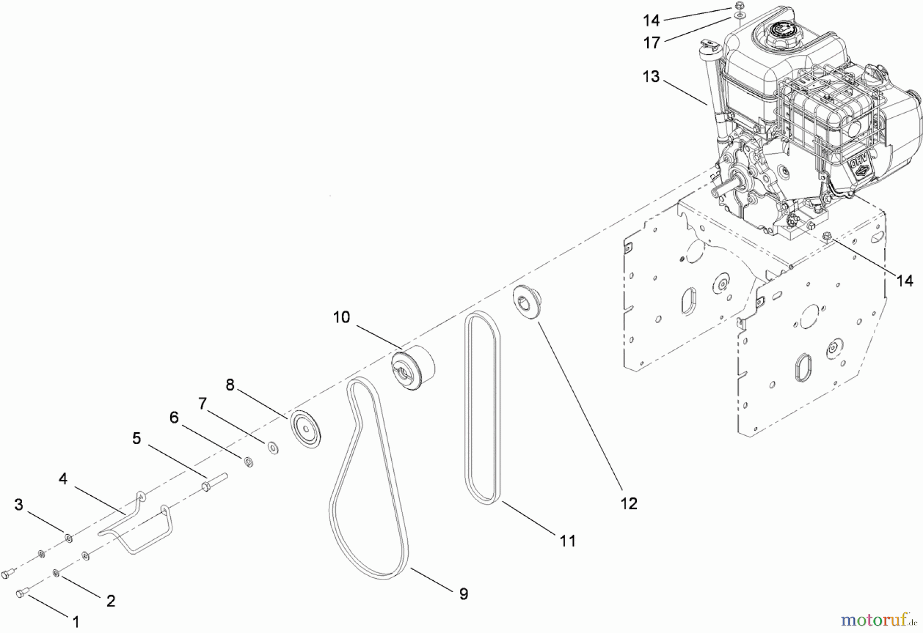  Toro Neu Snow Blowers/Snow Throwers Seite 2 38639 (828 OE) - Toro Power Max 828 OE Snowthrower, 2010 (310000001-310999999) ENGINE ASSEMBLY