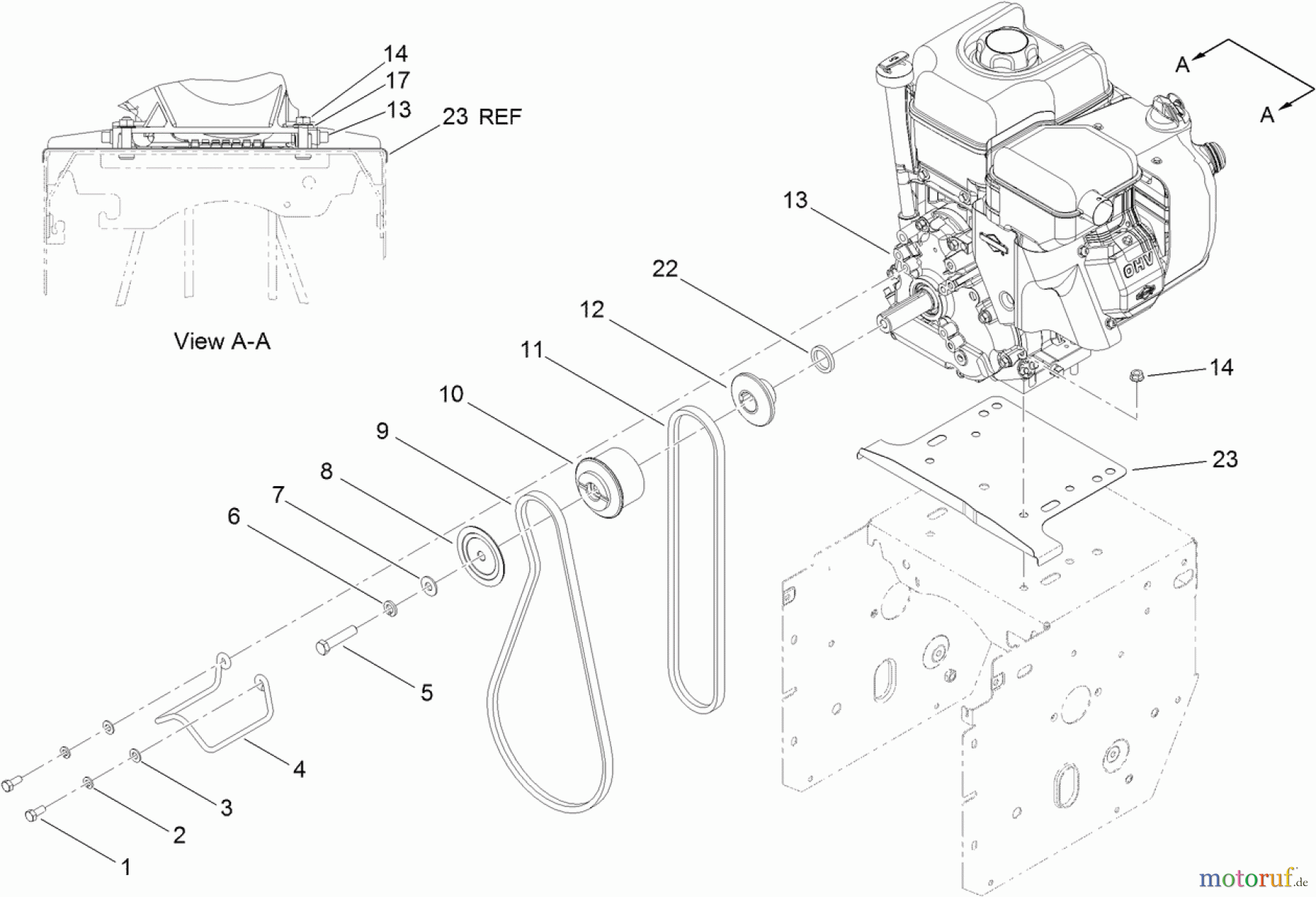  Toro Neu Snow Blowers/Snow Throwers Seite 2 38644 (1028 OXE) - Toro Power Max 1028 OXE Snowthrower, 2012 (SN 312003430-312999999) ENGINE ASSEMBLY