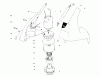 Toro 51555 (710) - 710 Electric Trimmer, 1987 (7000001-7999999) Listas de piezas de repuesto y dibujos MOTOR HOUSING ASSEMBLY