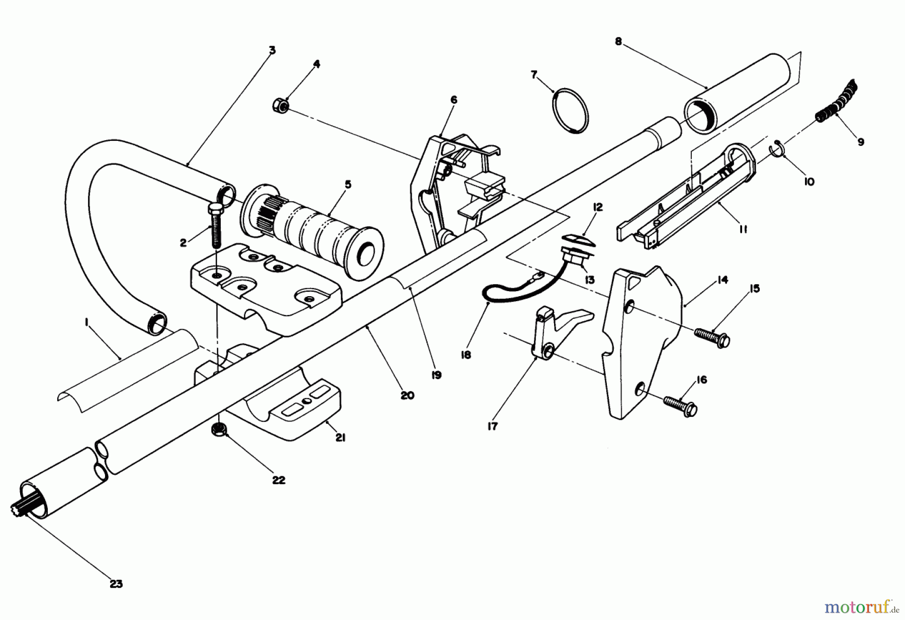  Toro Neu Trimmers, String/Brush 51644 (TC 4000) - Toro TC 4000 Gas Trimmer, 1985 (5000001-5999999) HANDLE ASSEMBLY