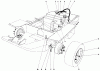 Mähdecks 30562 - Toro 62" Side Discharge Mower, GM 200 Series (SN: 30001 - 39999) (1983) Listas de piezas de repuesto y dibujos GAS TANK AND AXLE ASSEMBLY