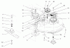 Mähdecks 30146 - Toro 44" Recycler Mower (SN: 790001 - 799999) (1997) Listas de piezas de repuesto y dibujos BLADES, SPINDLES, DRIVE & IDLER PULLEYS
