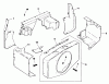 Mähdecks 30768 - Toro 52" Rear Discharge Mower (SN: 0000001 - 0999999) (1990) Listas de piezas de repuesto y dibujos BAFFLES & SHROUD ENGINE KOHLER MODEL NO. M18QS-24615