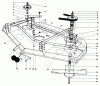 Mähdecks 30544 - Toro 44" Side Discharge Mower, Groundsmaster 117/120 (SN: 200001 - 299999) (1992) Listas de piezas de repuesto y dibujos CUTTING UNIT MODEL NO. 30768 #1