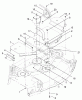 Mähdecks 30544 - Toro 44" Side Discharge Mower, Groundsmaster 120 (SN: 210000001 - 210999999) (2001) Listas de piezas de repuesto y dibujos COVERS, GEARBOX, GAGE AND WHEEL ASSEMBLY