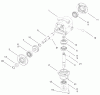 Mähdecks 30544TE - Toro 112cm Side Discharge Mower, Groundsmaster 120 (SN: 250000001 - 250999999) (2005) Listas de piezas de repuesto y dibujos GEARBOX ASSEMBLY NO. 105-4600