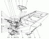 Mähdecks 30545 - Toro 52" Side Discharge Mower (SN: 70000001 - 79999999) (1977) Listas de piezas de repuesto y dibujos STEERING WHEEL AND PEDALS