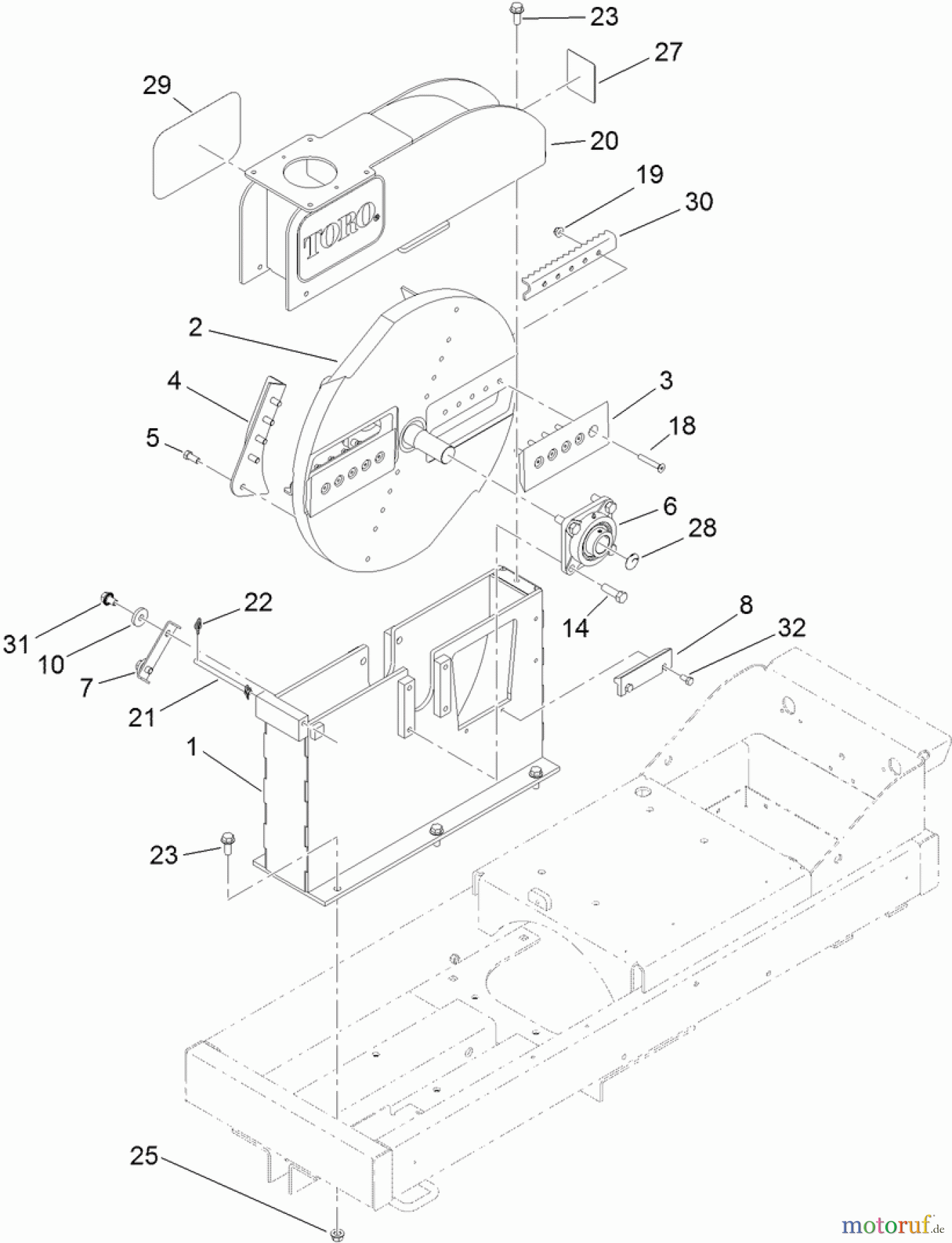  Laubbläser / Laubsauger 32614 - Toro BC-25 Brush Chipper (SN: 314000001 - 314999999) (2014) CUTTER WHEEL ASSEMBLY