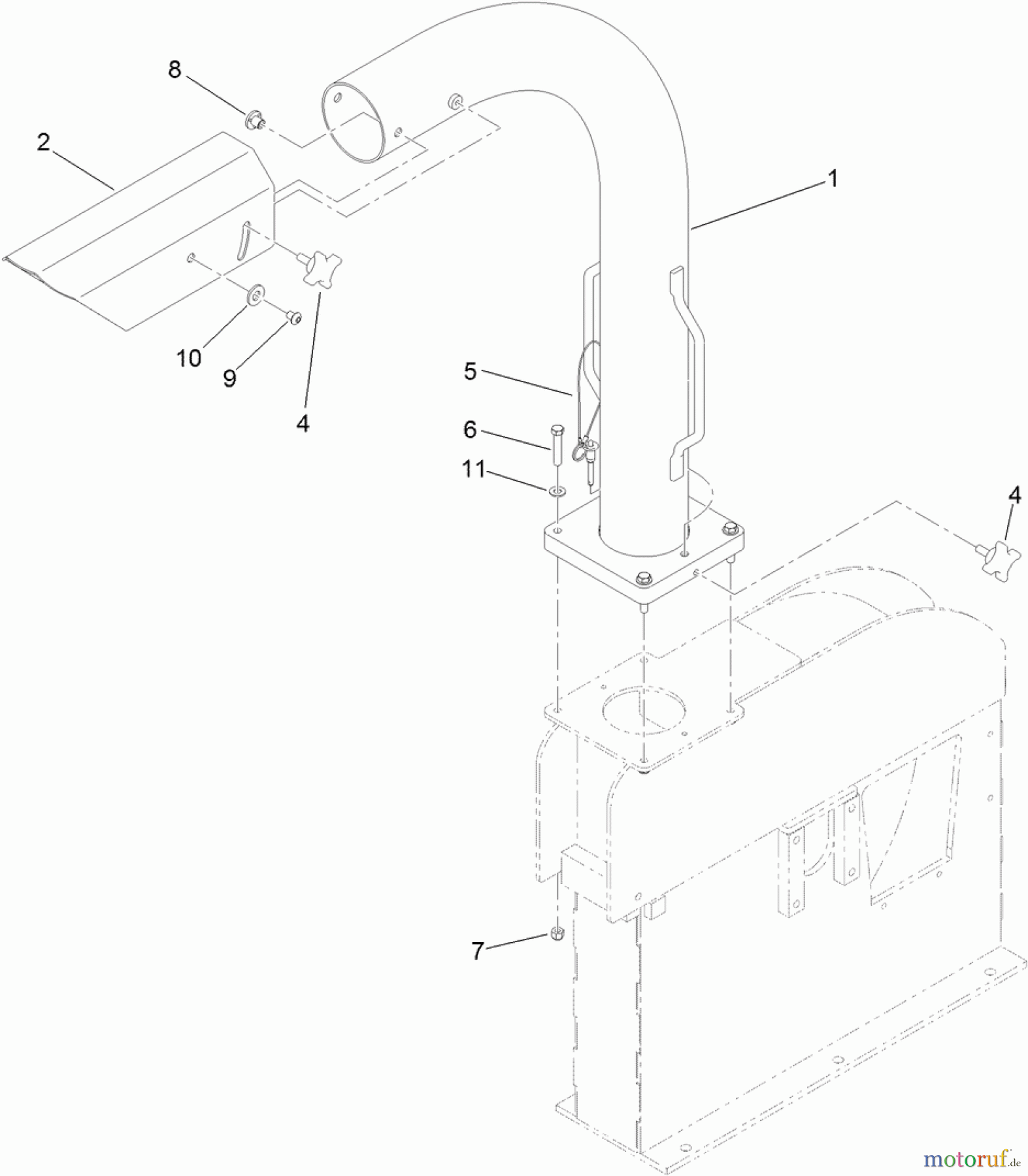  Laubbläser / Laubsauger 32614 - Toro BC-25 Brush Chipper (SN: 313000001 - 313999999) (2013) EXIT CHUTE ASSEMBLY