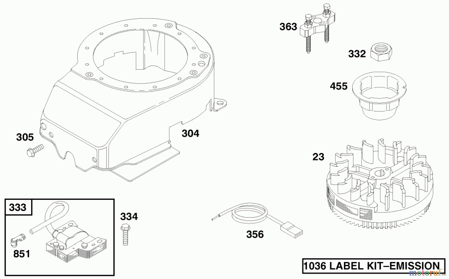  Laubbläser / Laubsauger 53080 - Toro Lawn Vacuum, 9 cu. ft. (SN: 890001 - 899999) (1998) ENGINE BRIGGS & STRATTON MODEL 12F702-1741-A1 #7