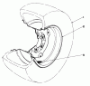 Mähdecks 30721 - Toro 72" Side Discharge Mower (SN: 100001 - 199999) (1981) Listas de piezas de repuesto y dibujos TIRE & WHEEL ASSEMBLY 23 X 10.50 X 12 (OPTIONAL) NO. 36-1050