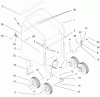 Laubbläser / Laubsauger 53080 - Toro Lawn Vacuum, 9 cu. ft. (SN: 890001 - 899999) (1998) Listas de piezas de repuesto y dibujos HANDLE AND BAG ASSEMBLY