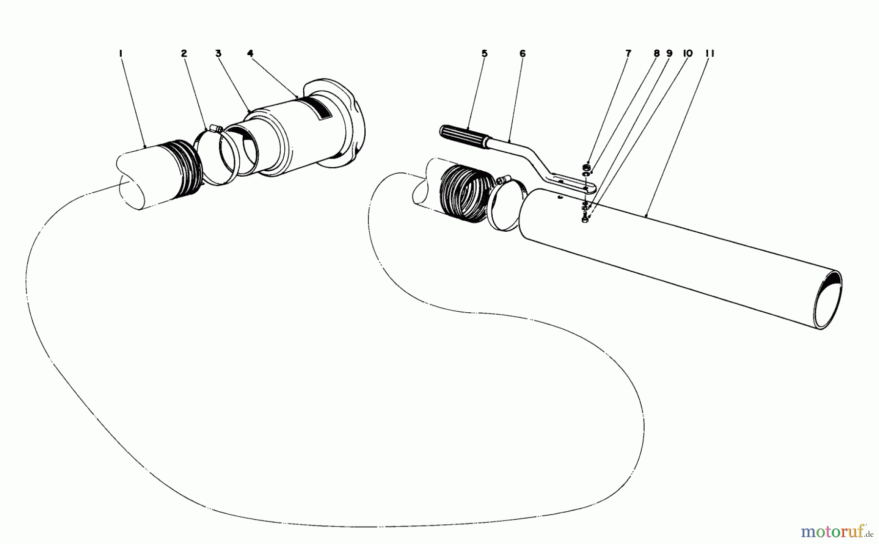  Laubbläser / Laubsauger 62900 - Toro 5 hp Lawn Vacuum (SN: 3000001 - 3999999) (1973) LAWN VACUUM HOSE EXTENSION KIT NO. 59083