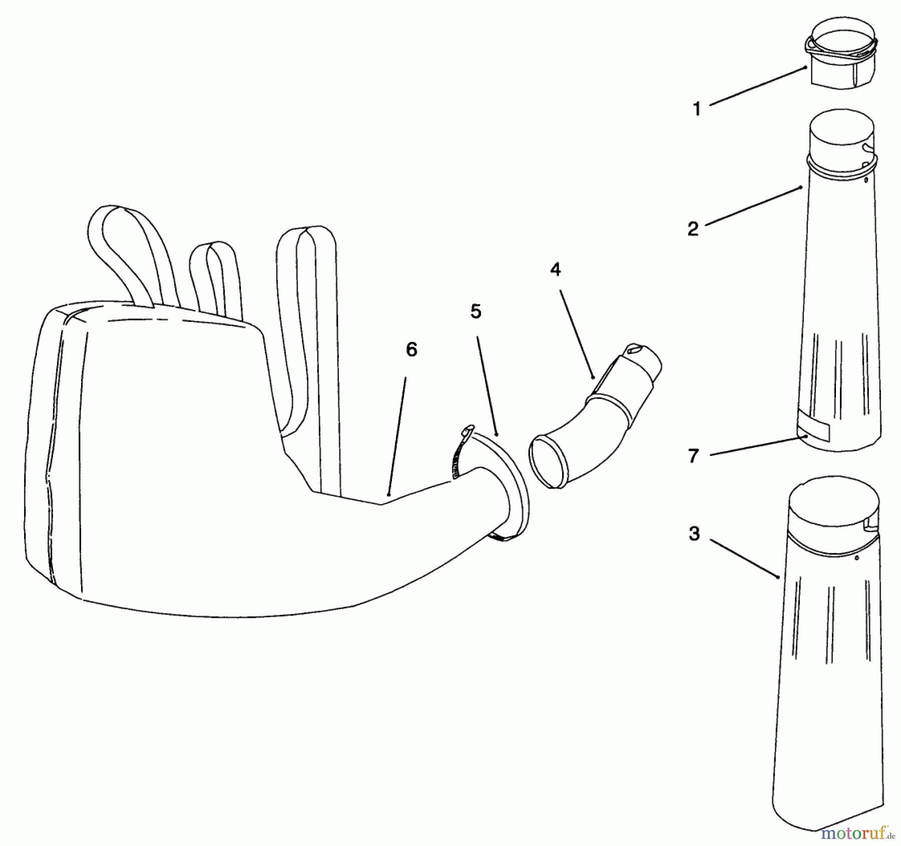  Laubbläser / Laubsauger 62901 - Toro Gas Blower Vacuum (SN: 890000001 - 899999999) (1998) VACUUM ASSEMBLY