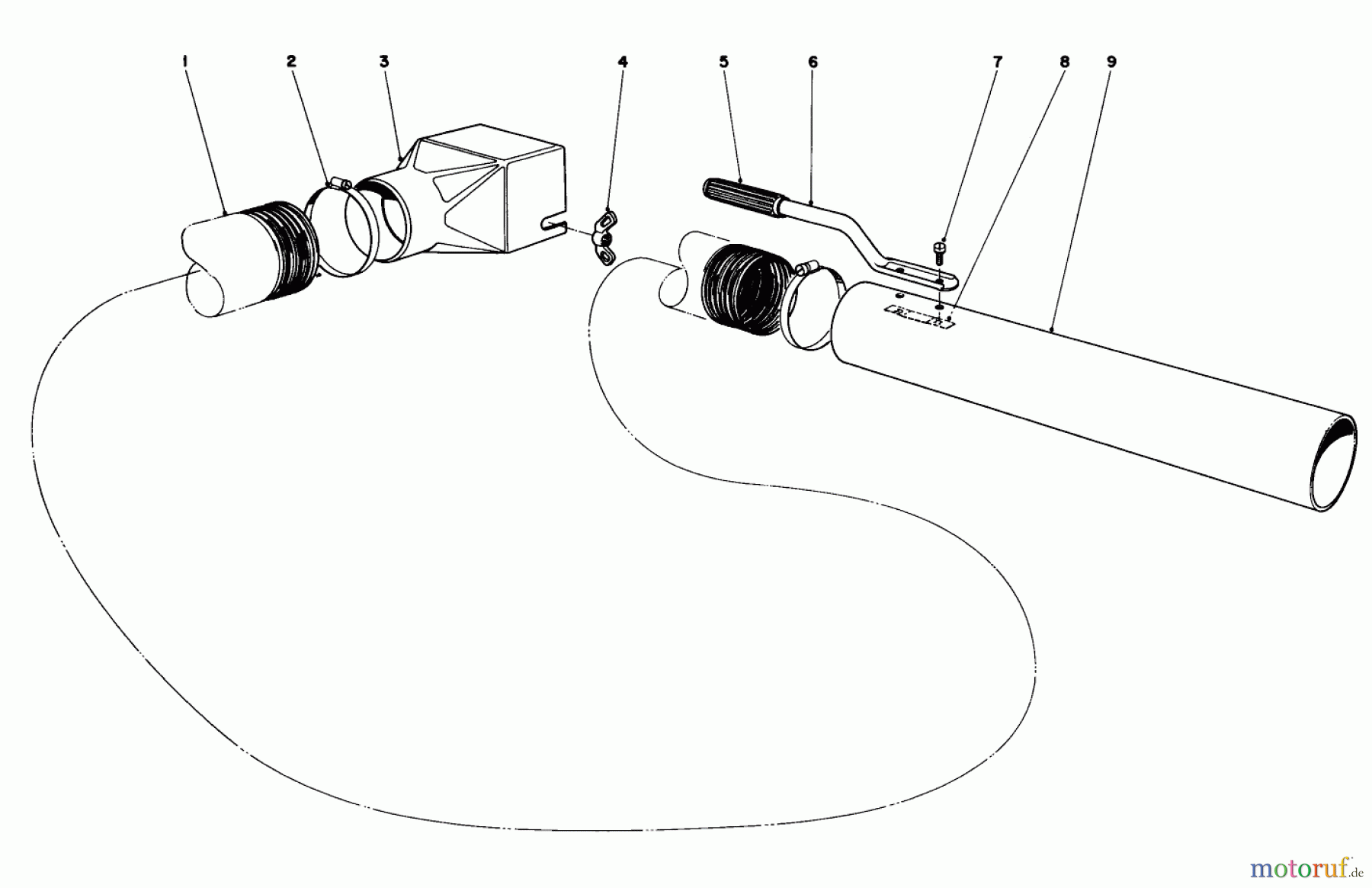  Laubbläser / Laubsauger 62905 - Toro 5 hp Lawn Blower (SN: 3000001 - 3999999) (1973) LEAF BLOWER EXTENSION KIT NO. 59081