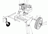 Laubbläser / Laubsauger 62912 - Toro 5 hp Lawn Vacuum (SN: 0000001 - 0999999) (1980) Listas de piezas de repuesto y dibujos ENGINE AND BASE ASSEMBLY (MODEL 62912)