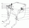 Laubbläser / Laubsauger 62923 - Toro 5 hp Lawn Vacuum (SN: 0000001 - 0999999) (1990) Listas de piezas de repuesto y dibujos CONTROL & HANDLE ASSEMBLY (MODEL 62912)