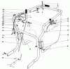 Laubbläser / Laubsauger 62923 - Toro 5 hp Lawn Vacuum (SN: 0000001 - 0999999) (1990) Listas de piezas de repuesto y dibujos CONTROL & HANDLE ASSEMBLY (MODEL 62923)