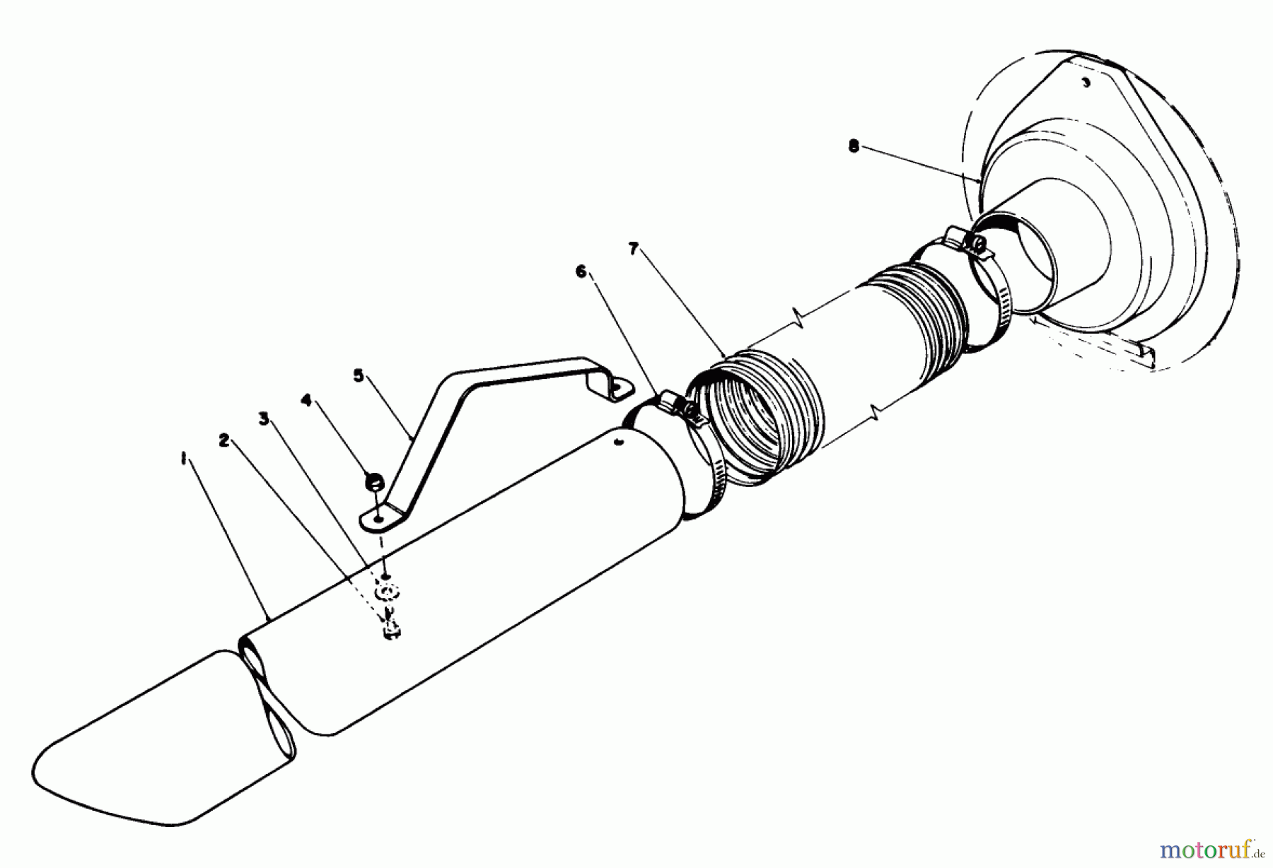  Laubbläser / Laubsauger 62923 - Toro 5 hp Lawn Vacuum (SN: 0000001 - 0999999) (1990) VACUUM HOSE KIT (MODEL 59085 OPTIONAL)