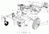Laubbläser / Laubsauger 62912 - Toro 5 hp Lawn Vacuum (SN: 3000001 - 3999999) (1983) Listas de piezas de repuesto y dibujos ENGINE AND BASE ASSEMBLY (MODEL 62923)