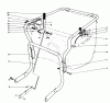 Laubbläser / Laubsauger 62923 - Toro 5 hp Lawn Vacuum (SN: 4000001 - 4999999) (1984) Listas de piezas de repuesto y dibujos CONTROLS AND HANDLE ASSEMBLY (MODEL 62912)