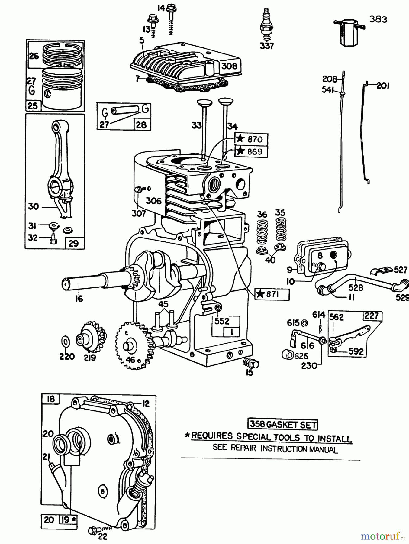  Laubbläser / Laubsauger 62912 - Toro 5 hp Lawn Vacuum (SN: 4000001 - 4999999) (1984) ENGINE BRIGGS & STRATTON MODEL NO. 130202-1640-01 #1