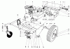Laubbläser / Laubsauger 62912 - Toro 5 hp Lawn Vacuum (SN: 5000001 - 5999999) (1975) Listas de piezas de repuesto y dibujos ENGINE AND BASE ASSEMBLY (MODEL 62923)