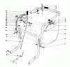 Laubbläser / Laubsauger 62923 - Toro 5 hp Lawn Vacuum (SN: 5000001 - 5999999) (1985) Listas de piezas de repuesto y dibujos CONTROLS AND HANDLE ASSEMBLY (MODEL 62923)