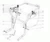 Laubbläser / Laubsauger 62912 - Toro 5 hp Lawn Vacuum (SN: 6000001 - 6999999) (1986) Listas de piezas de repuesto y dibujos CONTROLS AND HANDLE ASSEMBLY (MODEL 62912)