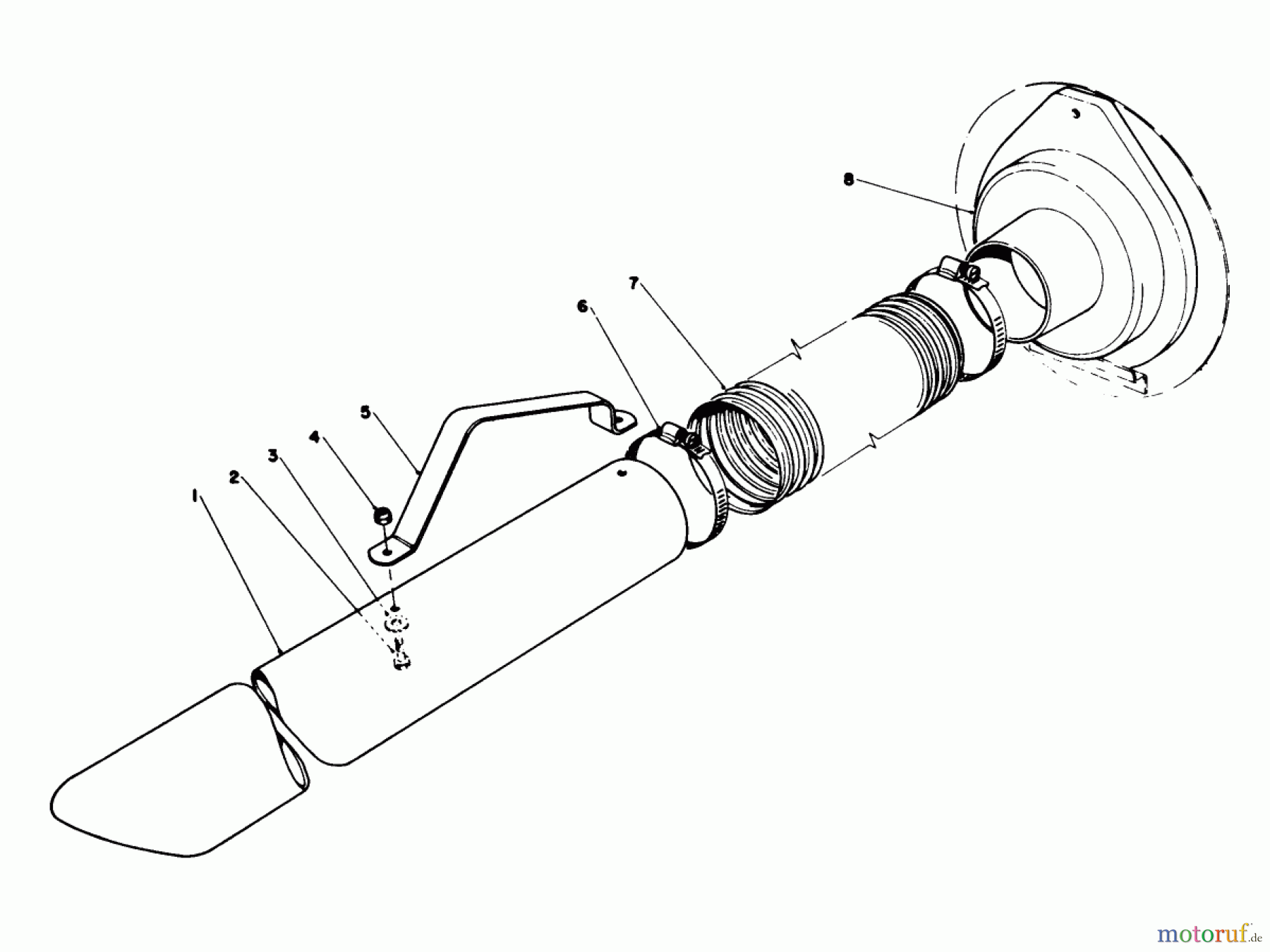  Laubbläser / Laubsauger 62912 - Toro 5 hp Lawn Vacuum (SN: 6000001 - 6999999) (1986) VACUUM HOSE KIT (MODEL 59085) (OPTIONAL)