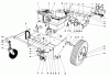 Laubbläser / Laubsauger 62912 - Toro 5 hp Lawn Vacuum (SN: 7000001 - 7999999) (1987) Listas de piezas de repuesto y dibujos ENGINE AND BASE ASSEMBLY (MODEL 62923)