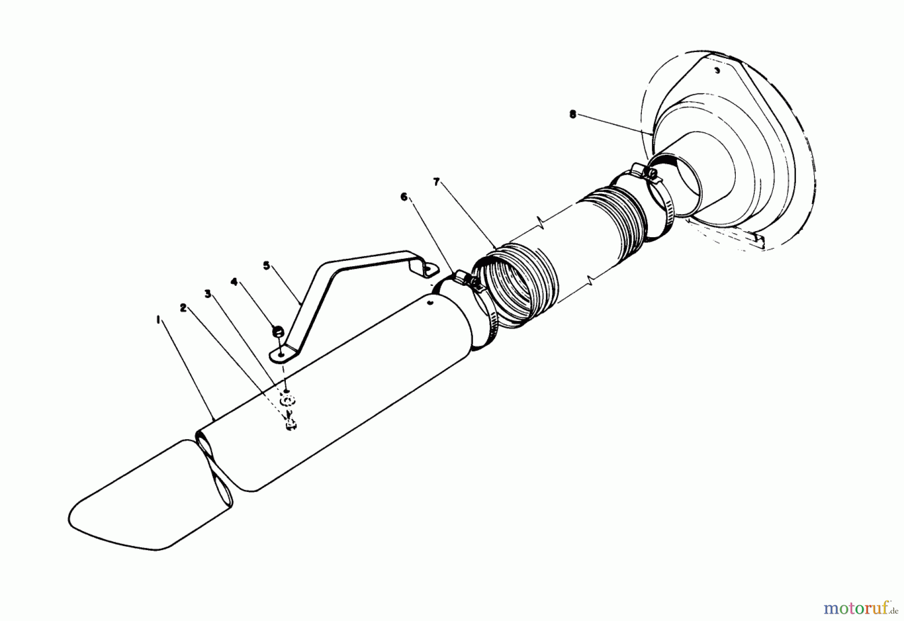  Laubbläser / Laubsauger 62912 - Toro 5 hp Lawn Vacuum (SN: 7000001 - 7999999) (1987) VACUUM HOSE KIT (MODEL 59085) (OPTIONAL)