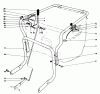 Laubbläser / Laubsauger 62923 - Toro 5 hp Lawn Vacuum (SN: 8000001 - 8999999) (1978) Listas de piezas de repuesto y dibujos CONTROLS & HANDLE ASSEMBLY (MODEL 62912)