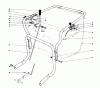 Laubbläser / Laubsauger 62923 - Toro 5 hp Lawn Vacuum (SN: 9000001 - 9999999) (1989) Listas de piezas de repuesto y dibujos CONTROLS AND HANDLE ASSEMBLY (MODEL 62912)