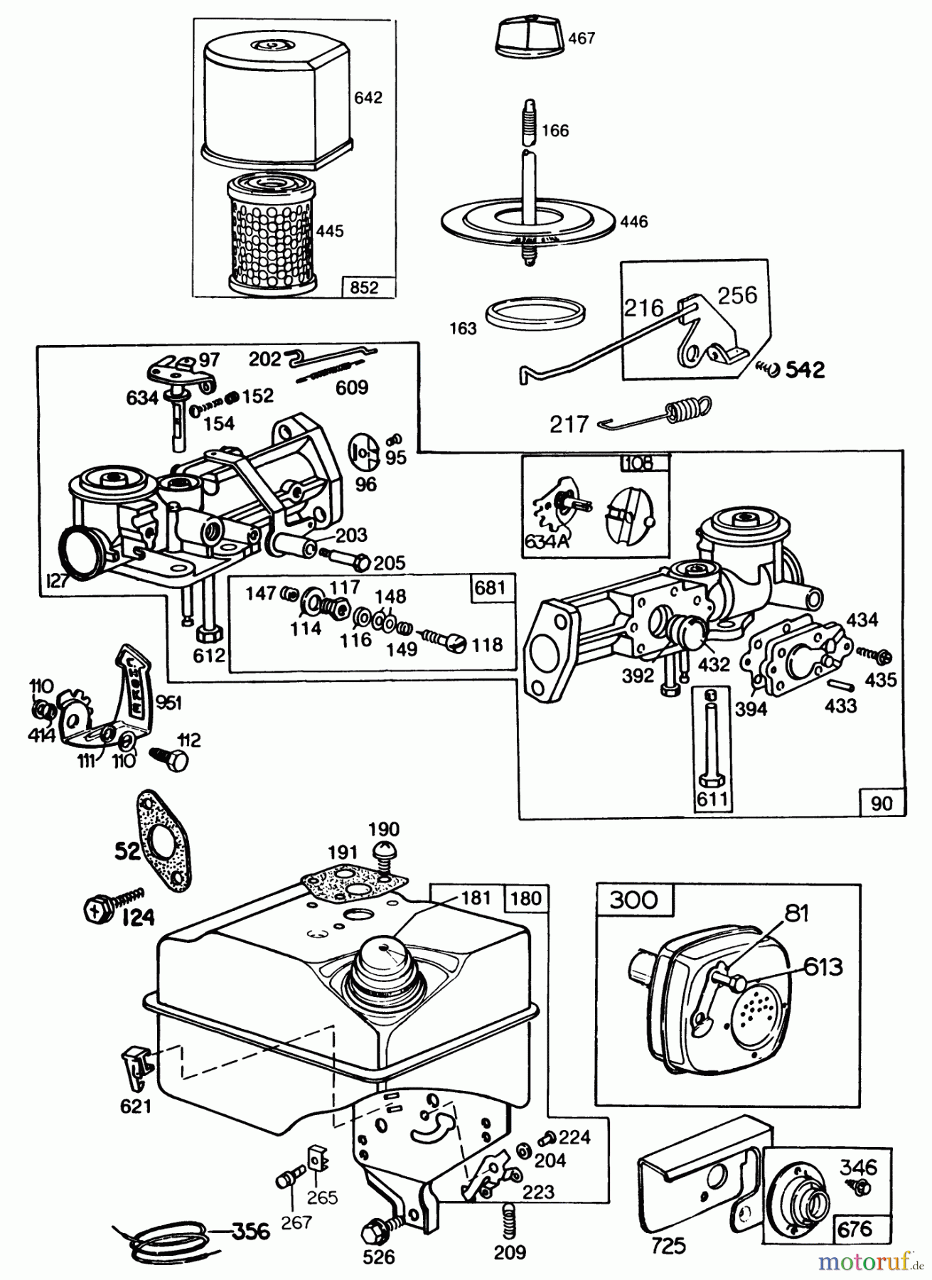  Laubbläser / Laubsauger 62923 - Toro 5 hp Lawn Vacuum (SN: 8000001 - 8999999) (1988) ENGINE BRIGGS & STRATTON MODEL NO. 130202-1640-01 #2