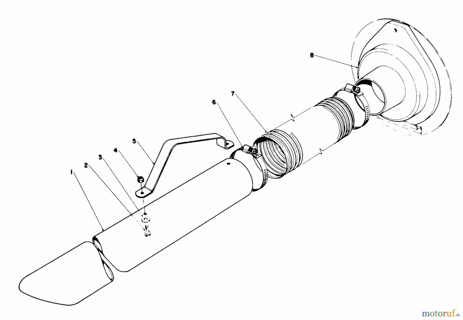  Laubbläser / Laubsauger 62923 - Toro 5 hp Lawn Vacuum (SN: 9000001 - 9999999) (1979) VACUUM HOSE KIT (MODEL 59085)