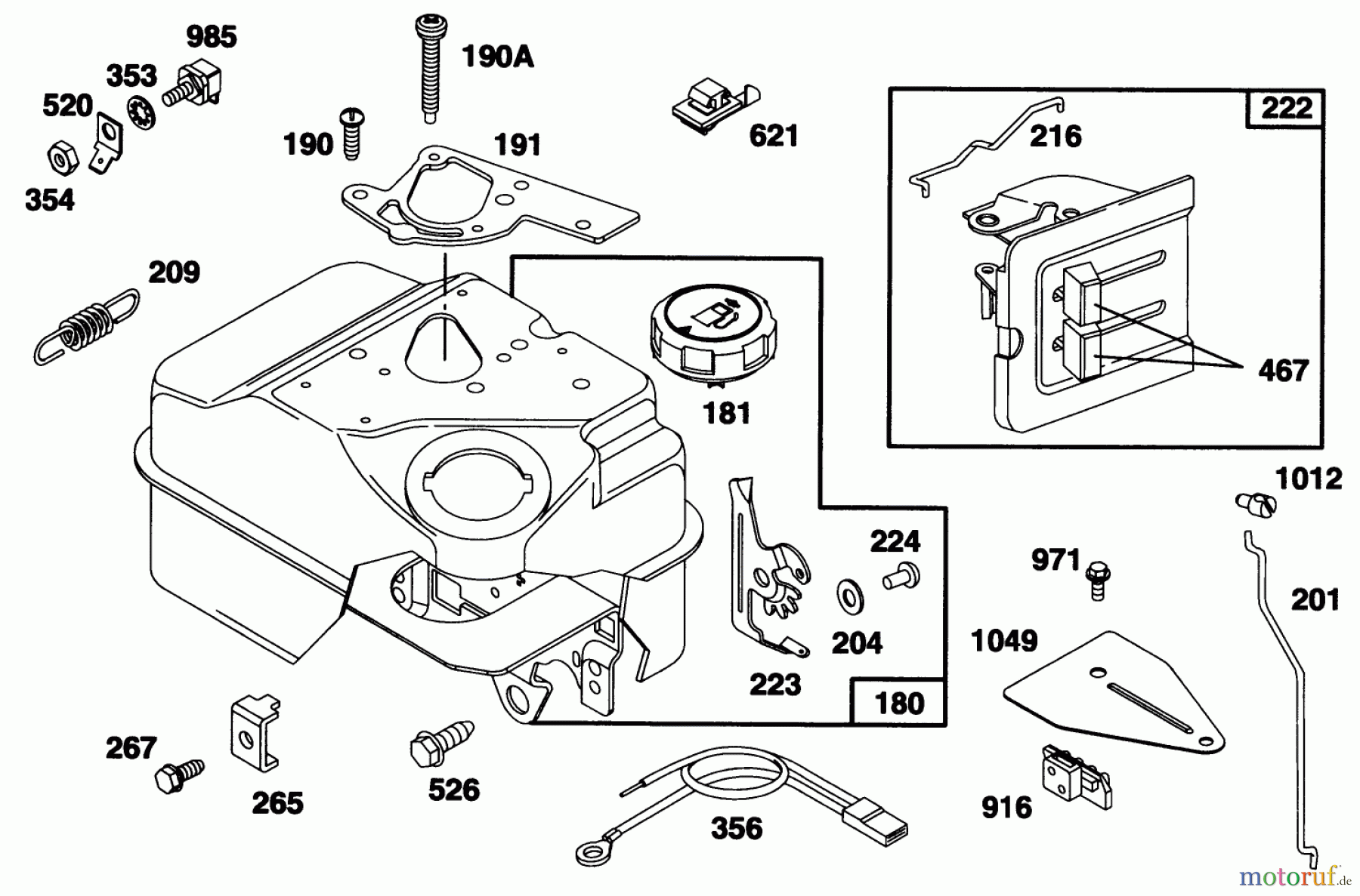  Laubbläser / Laubsauger 62924 - Toro 5 hp Lawn Vacuum (SN: 6900001 - 6999999) (1996) ENGINE BRIGGS & STRATTON MODEL 135202-0263-01 #4