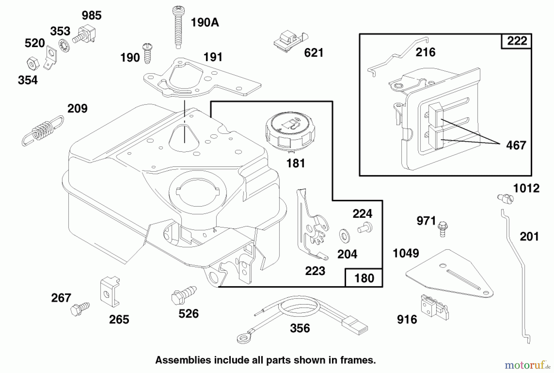  Laubbläser / Laubsauger 62924 - Toro 5 hp Lawn Vacuum (SN: 7900001 - 7999999) (1997) ENGINE BRIGGS & STRATTON MODEL 135202-0263-01 #3