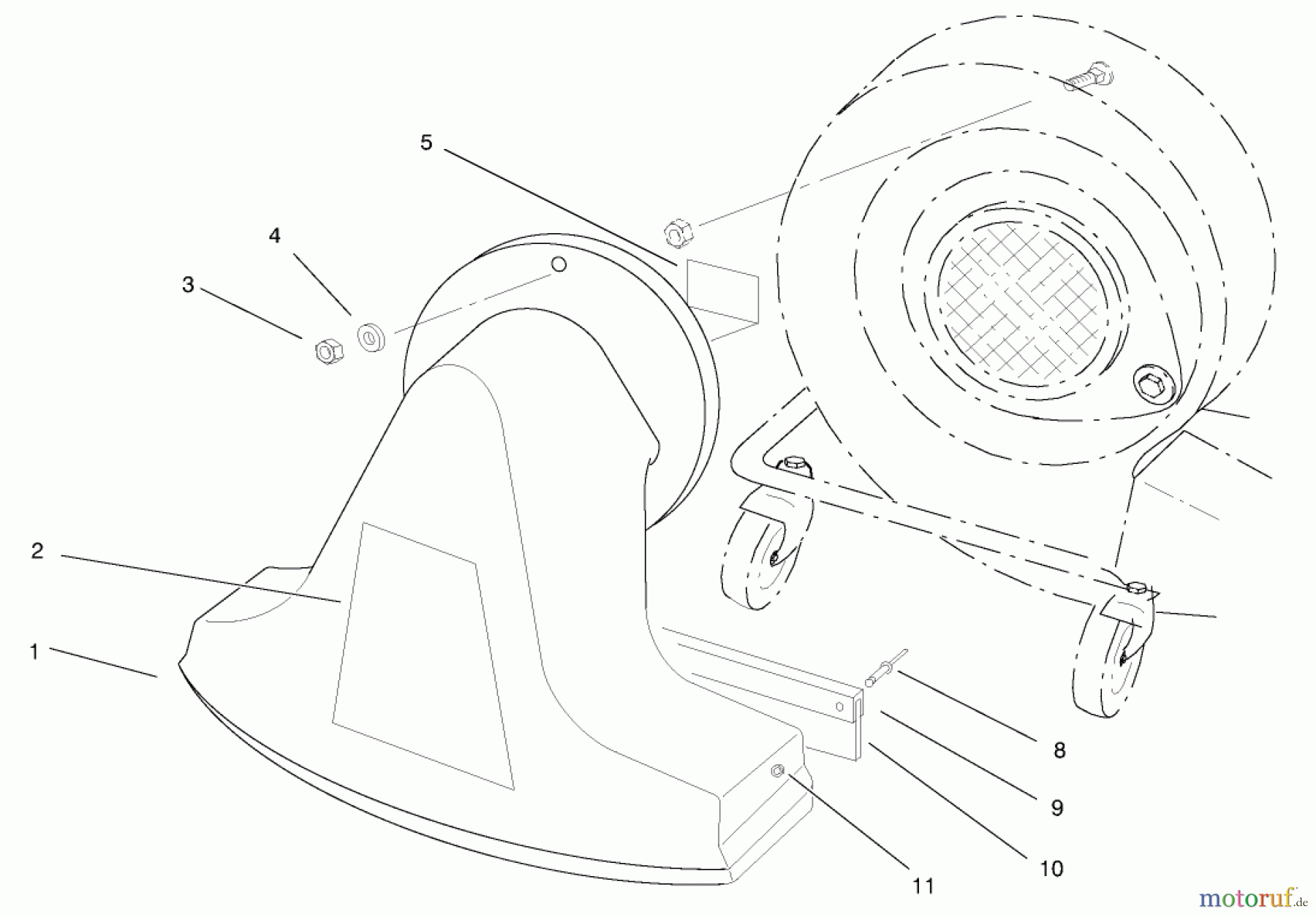  Laubbläser / Laubsauger 62924 - Toro 5 hp Lawn Vacuum (SN: 7900001 - 7999999) (1997) SNOUT ASSEMBLY