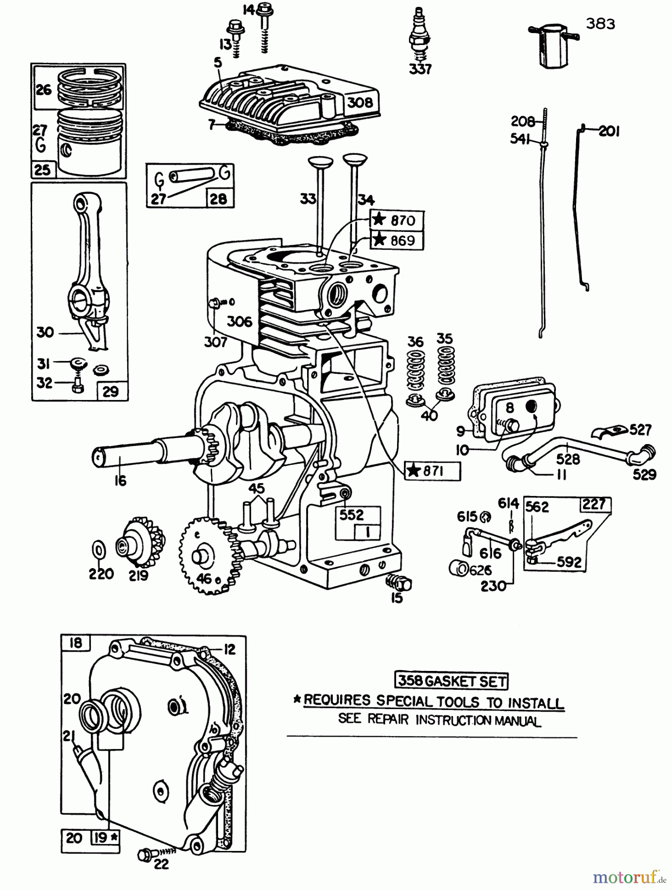  Laubbläser / Laubsauger 62933 - Toro 5 hp Lawn Blower (SN: 4000001 - 4999999) (1984) ENGINE BRIGGS & STRATTON MODEL NO. 130202-1640-01 #1