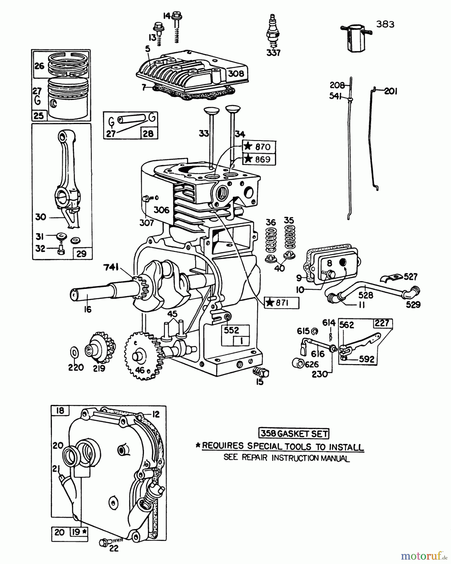  Laubbläser / Laubsauger 62933 - Toro 5 hp Lawn Blower (SN: 5000001 - 5999999) (1985) ENGINE BRIGGS & STRATTON MODEL NO. 130202-1640-01 #1