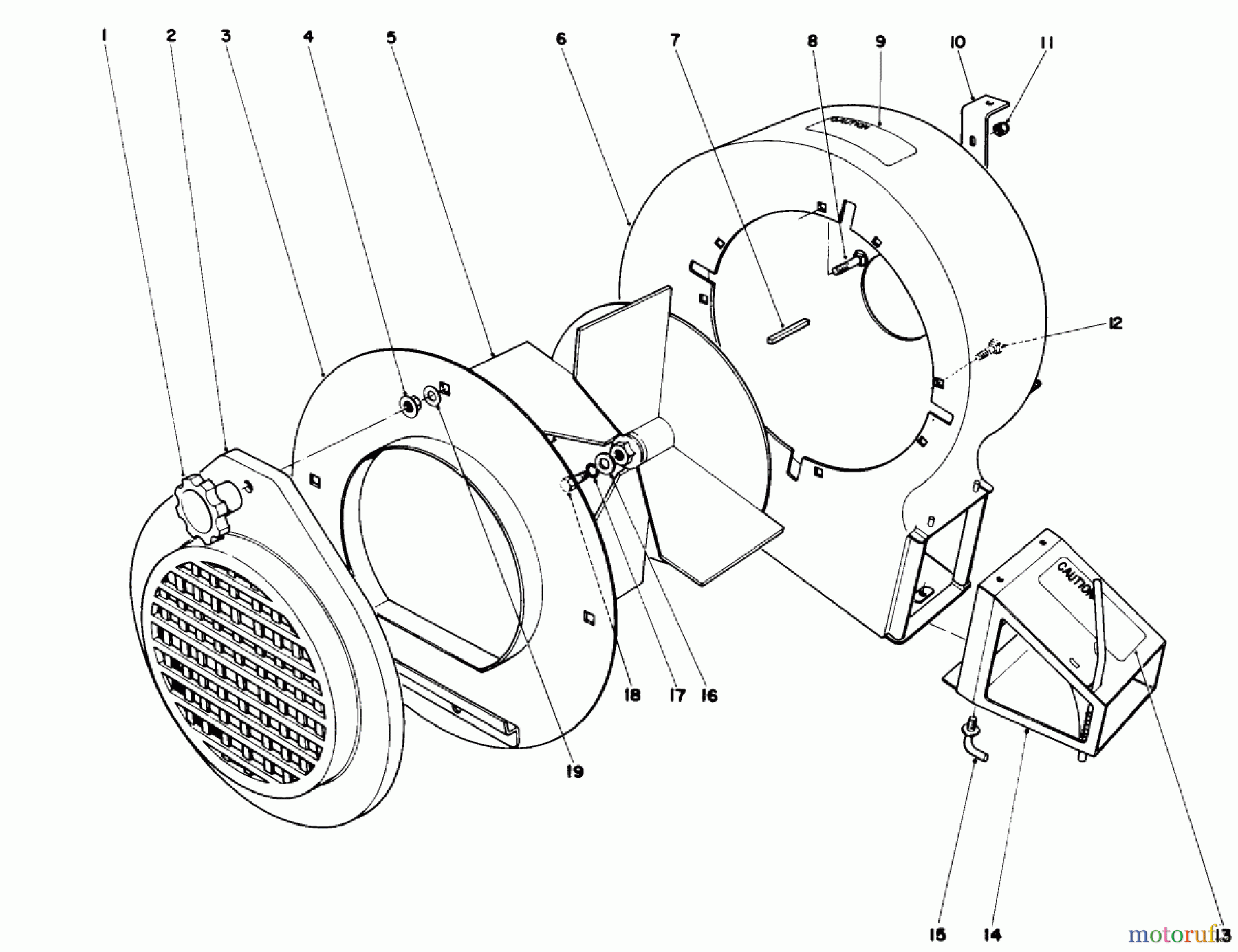  Laubbläser / Laubsauger 62933 - Toro 5 hp Lawn Blower (SN: 8000001 - 8999999) (1978) BLOWER ASSEMBLY