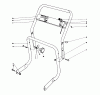 Laubbläser / Laubsauger 62933 - Toro 5 hp Lawn Blower (SN: 9000001 - 9999999) (1979) Listas de piezas de repuesto y dibujos HANDLE ASSEMBLY