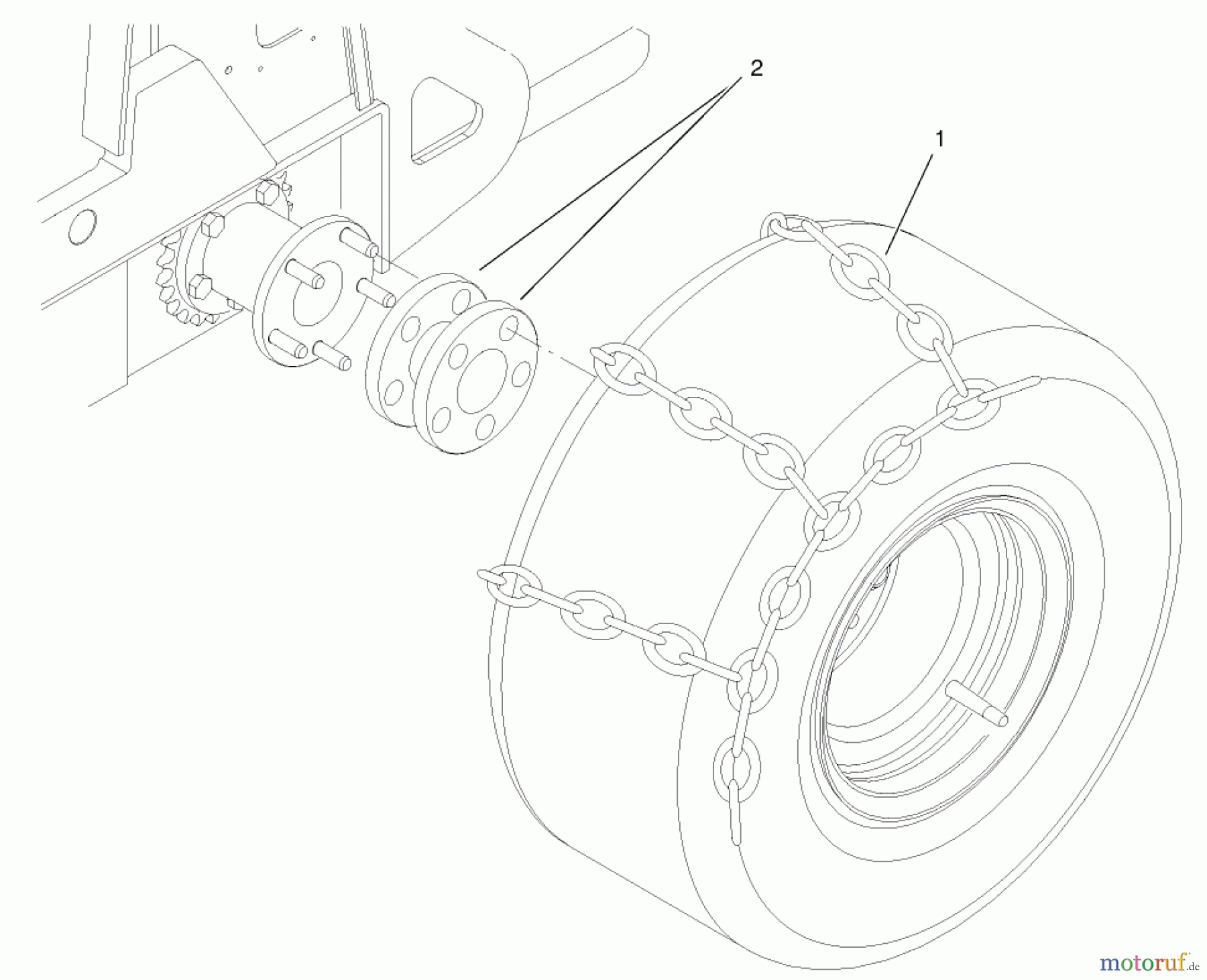  Compact Utility Attachments 100-4140 - Toro Tire Chain Kit, Dingo Compact Utility Loader TIRE CHAIN ASSEMBLY